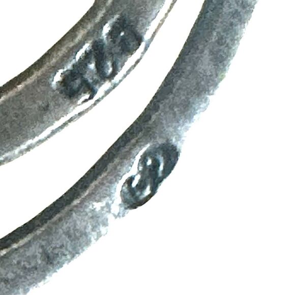 Sterling Silver Spiral Dangle Earrings with Real Pearl – Modern Artisan Style - Picture 6 of 11